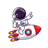 Astronaut_fliegt_auf_Rakete
